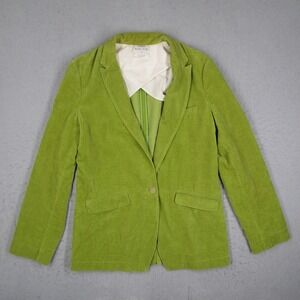 Forte Forte Il Velluto Lime Green Cotton Velvet Blazer Jacket Italy Size 2